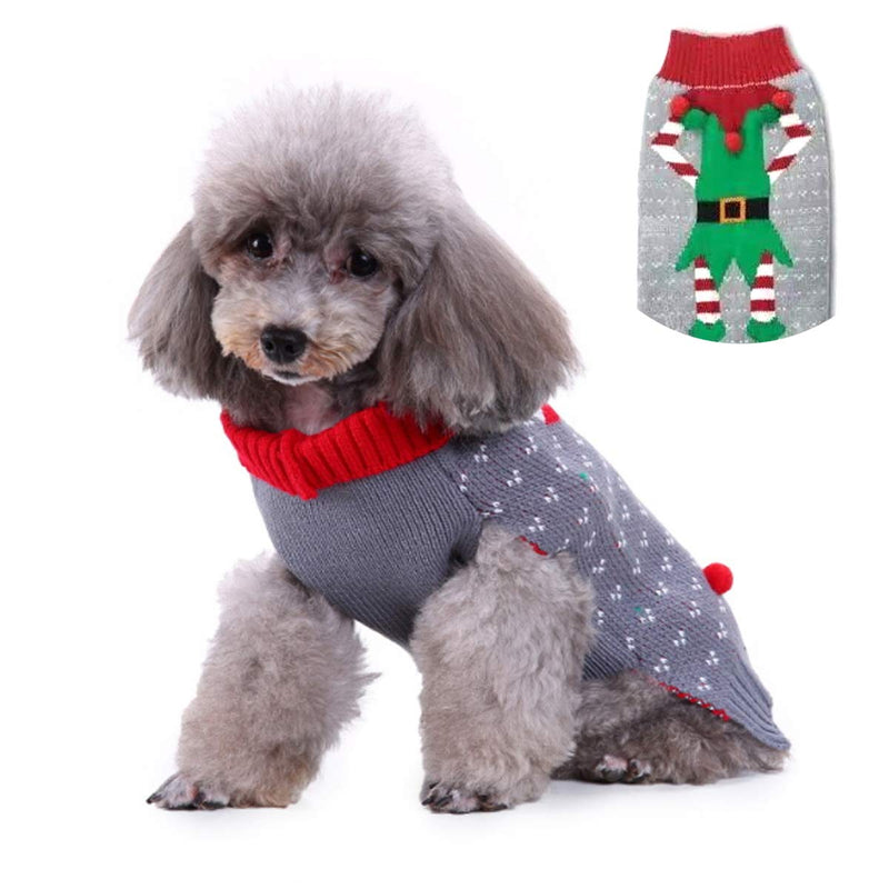 Pet Dog Sweater Cartoon Winter Warm Clothes Knitwear for Cold Weather Walking Outdoor Sports Size M - PawsPlanet Australia