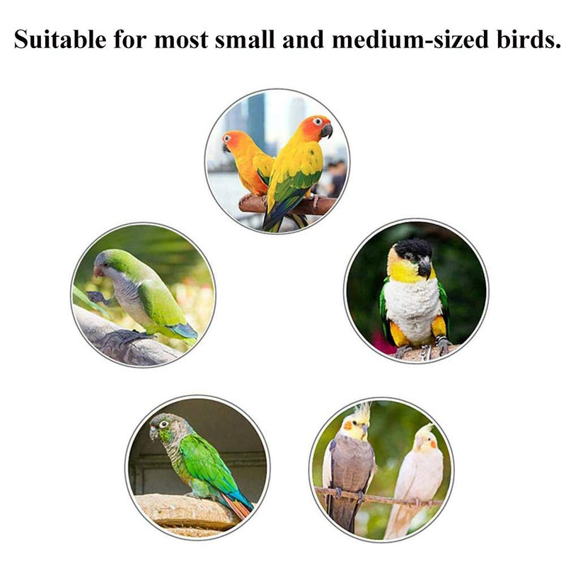 ASOCEA Adjustable Parrot Bird Harness Leash Budgie Nylon Lead Pet Outdoor Flying Training Anti-Bite Rope for Small Lovebird Cockatiel Mynah Small Birds - Black - PawsPlanet Australia