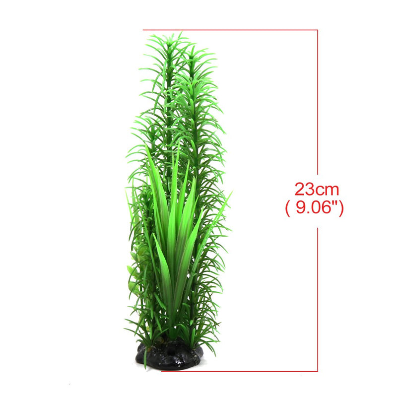 [Australia] - uxcell Green Plastic Plant Aquarium Terrarium Landscaping Ornament Habitat Decor w Ceramic Base 