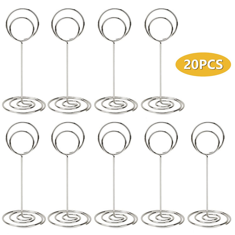 20Pcs Place Card Holders Table Number Stand - Table Name Cardholder, Photo Holder Sign Stands Display Wedding Decoration Centerpieces for Table, Menu Memo Clips for Weddings Party Banquet - PawsPlanet Australia