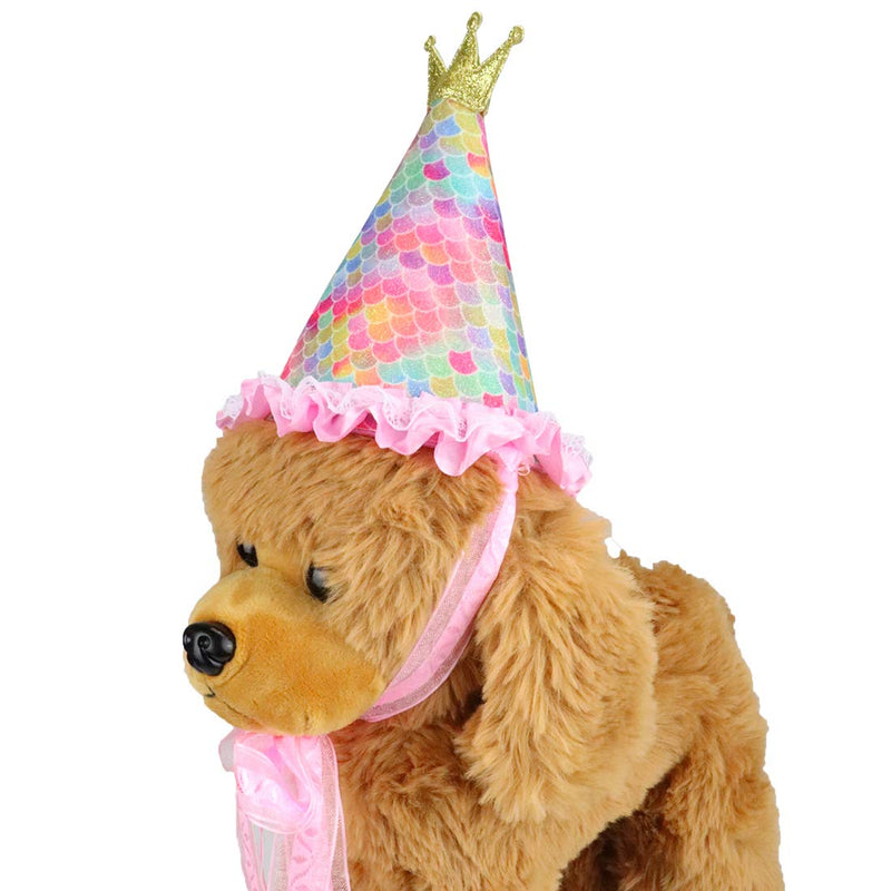 [Australia] - Aillion Dog Cat Birthday Hat with Lace Crown and Bowtie Collar B M1 