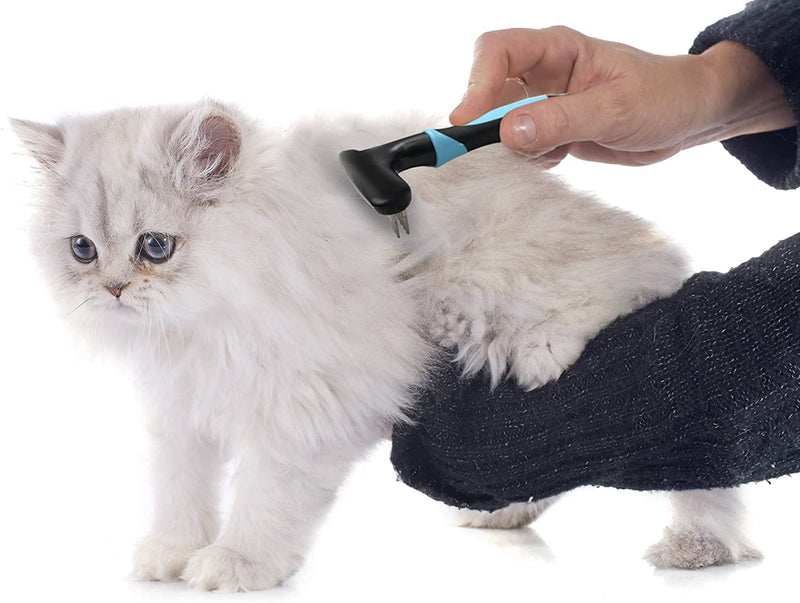 Dog rake deshedding dematting Brush Comb - Undercoat rake for Dogs, Cats, matted, Short,Long Hair Coats - Brush for Shedding, Double Row Stainless Steel pins - Reduce Shedding by 90% - PawsPlanet Australia