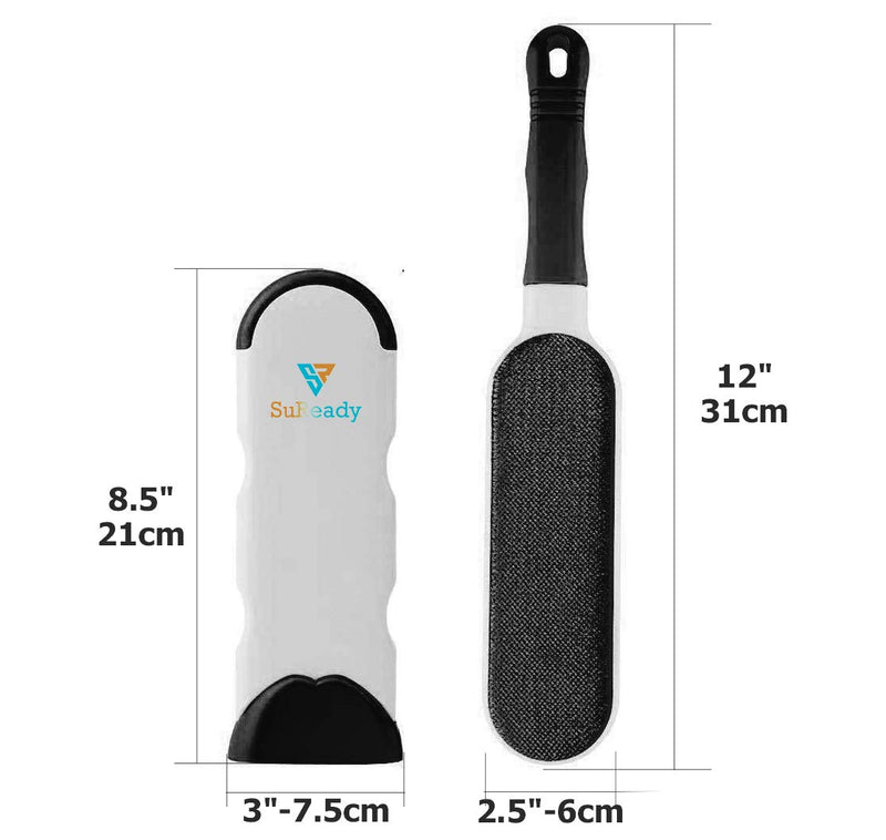 [Australia] - SuReady Pet Hair Remover Brush, Pet Hair Remover with Self-Cleaning Base, Double-Sided Pet Hair Remover Brush, Best Pet Hair Remover Brush for Removing Pet Hair (Black) 