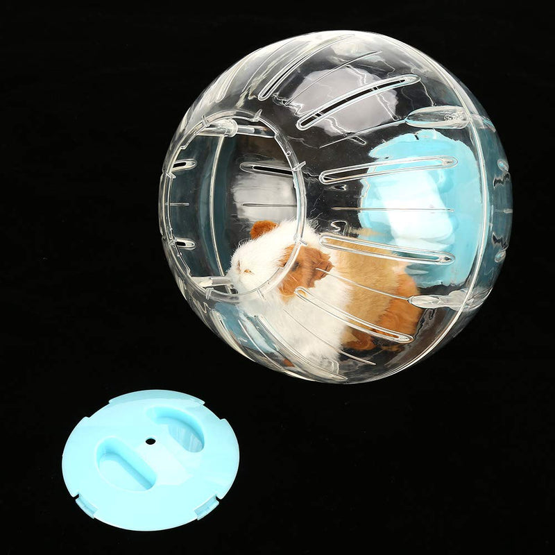 Hamster Exercise Ball, 18.5cm Hamster Exercise Wheel Silent Running Wheel Mini Jogging Running Ball Acrylic Outer Ring Aerodynamic Treadmill Wheel for Gerbils Chinchillas Guinea Pigs(Blue) Blue - PawsPlanet Australia