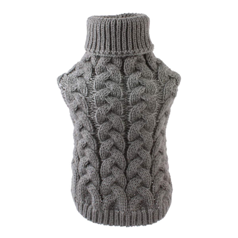 Petyoung Dog Sweater Vest, Knitted Crochet Dog Winter Jumper Dog Puppy Clothes Soft Warm Sweater Knitwear for Small Middle Dogs M Grey - PawsPlanet Australia