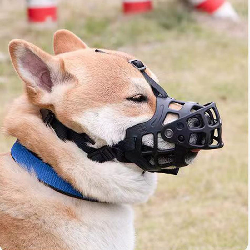Basket Muzzle for Dogs, Silicone Basket Dog Muzzles, Dog Muzzle for Large Dogs, Silicone Dog Muzzle Prevents Barking, Biting and Chewing L (25-29 cm) - PawsPlanet Australia