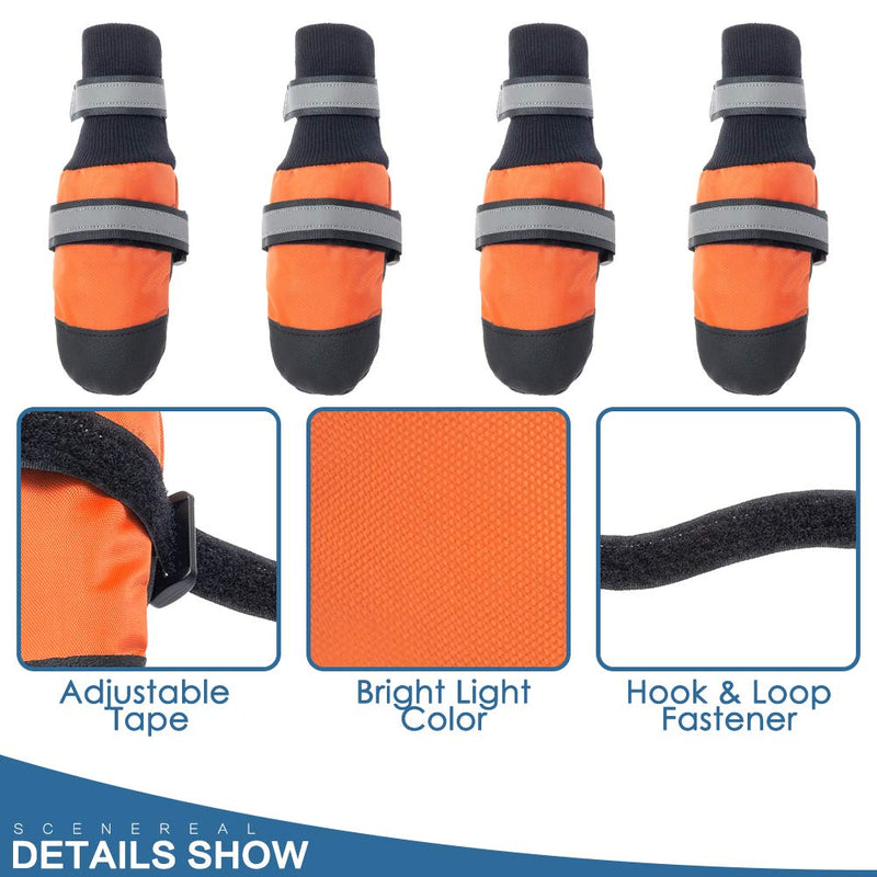 Dog Shoes Anti-Slip Dog Boots, Waterproof Paw Protector for Snow/Rain/Summer Hot Pavement, Soft Adjustable with Reflective Tape for Small Medium Large Dogs Outdoor Walking Hiking Training XL: Width 3.15", Length 3.5" - PawsPlanet Australia