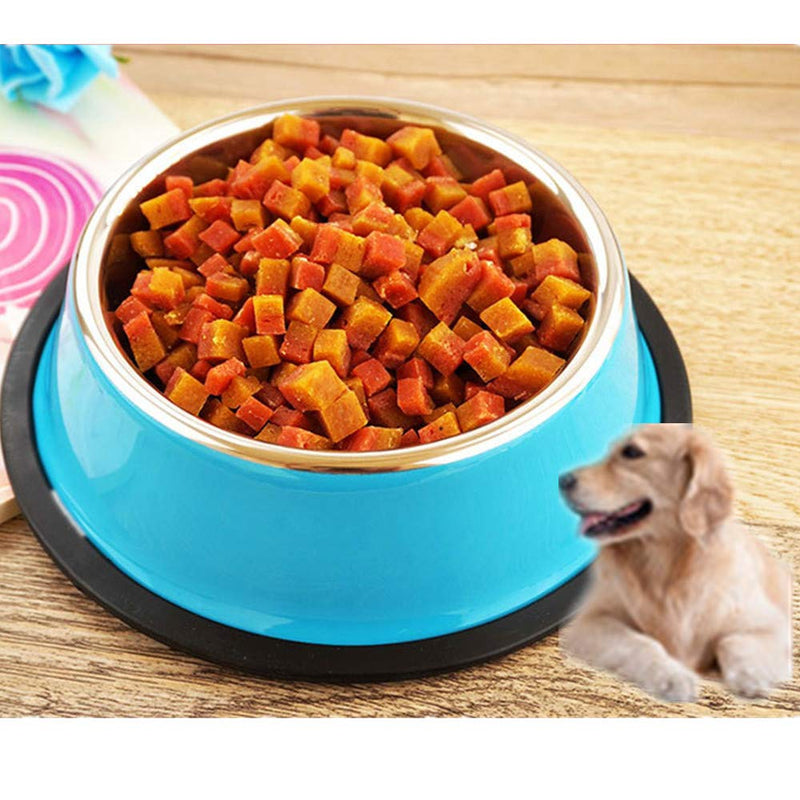 SHUNYOU 2-piece Dog Bowl Stainless Steel Non-slip And Leak-proof Cat bowl, Dog Food Bowl, Multifunctional Food-grade Travel Pet Bowl For Dogs, Pet Bowl For Cats And Dogs (S-18cm) S-18cm - PawsPlanet Australia