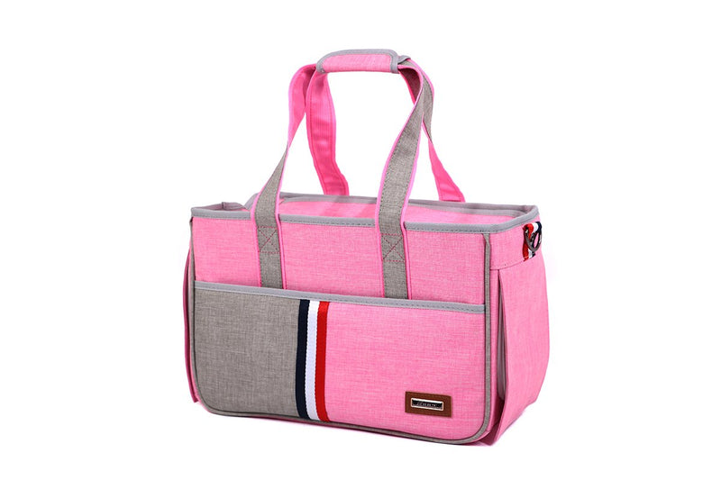 [Australia] - JPTACTICAL Pet Carrier Bag for Dogs or Cats | Pets Carriers with Locking Safety Zippers |Airline Approved Travel Pet Carriers | Perfect for Dogs, Cats, Small Pets Pink 