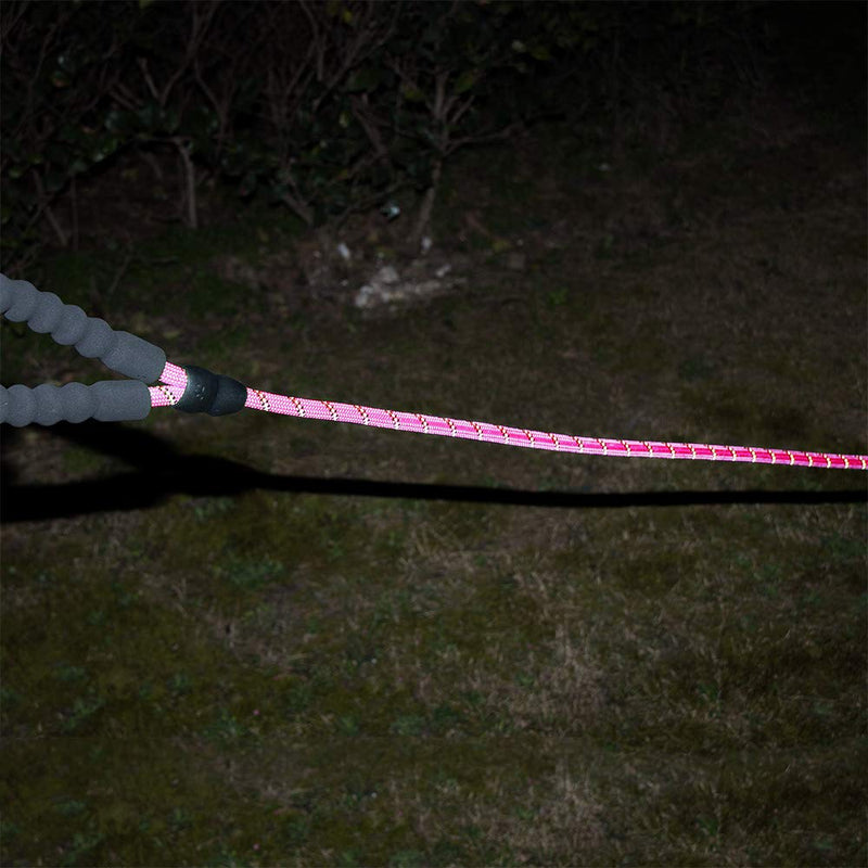 [Australia] - HIPIPET Dog Leash Large Dogs Leashes Rope Highly Reflective with Comfortable Soft Padded Handle for Large and Medium Dogs Pink 