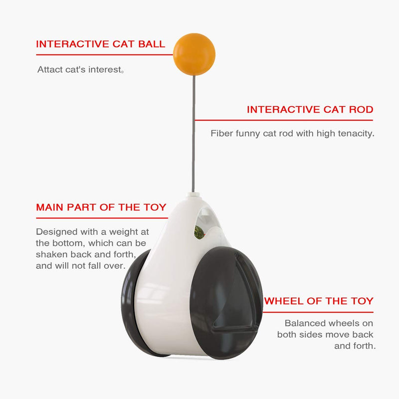 iBune Balanced Cat Toy with ball, Interactive Toys for Indoor Cats Rotating Rolling Balls for Cat - PawsPlanet Australia