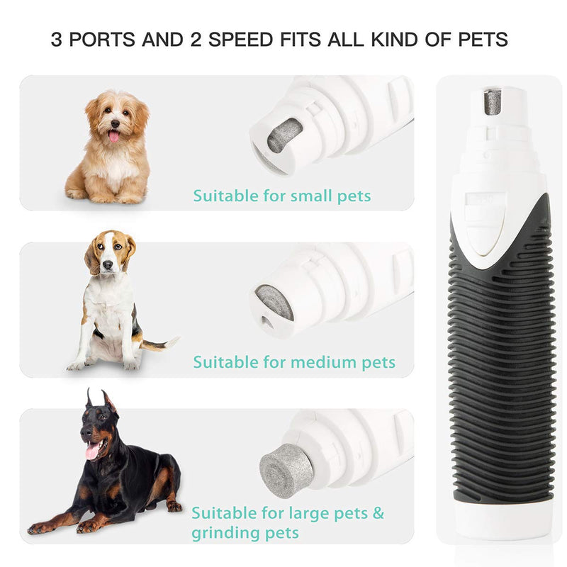 [Australia] - Dog Nail Grinder Kit,Electric Rechargeable Pet Nail Clippers Complete Manicure Grooming Tool for Small Medium Large Dogs and Cats 