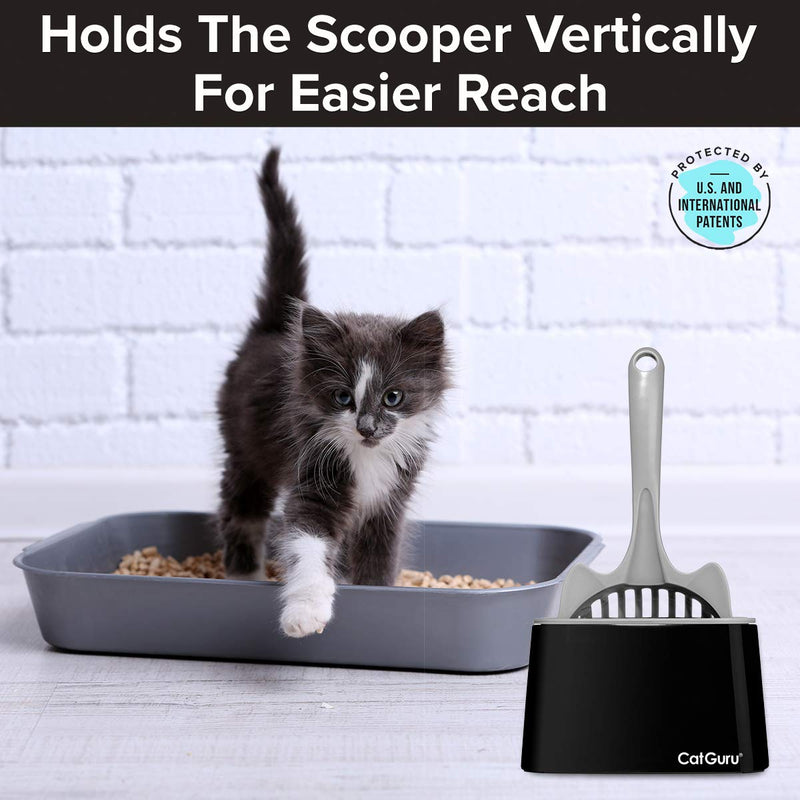 CatGuru Cat Litter Scoop Holder Standard Black - PawsPlanet Australia