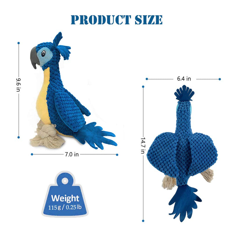 ROSAUI Plush Squeaky Toys For Pet Dogs Dog Cleaning Teeth Chew Toys For Puppies And Large Dogs Bite-resisting Relieve Anxiety And Boredom Washable Soft Safe Endurable Attractive Interesting (Cockatoo) Cockatoo - PawsPlanet Australia