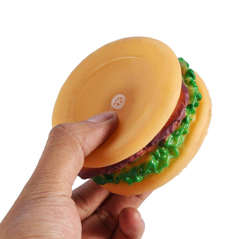 Pet Hamburger Chew Toys Hamburger Shaped Food Toy Squeaky Sound Toy Dogs Puppy Chew Toy for Dogs Pet - PawsPlanet Australia