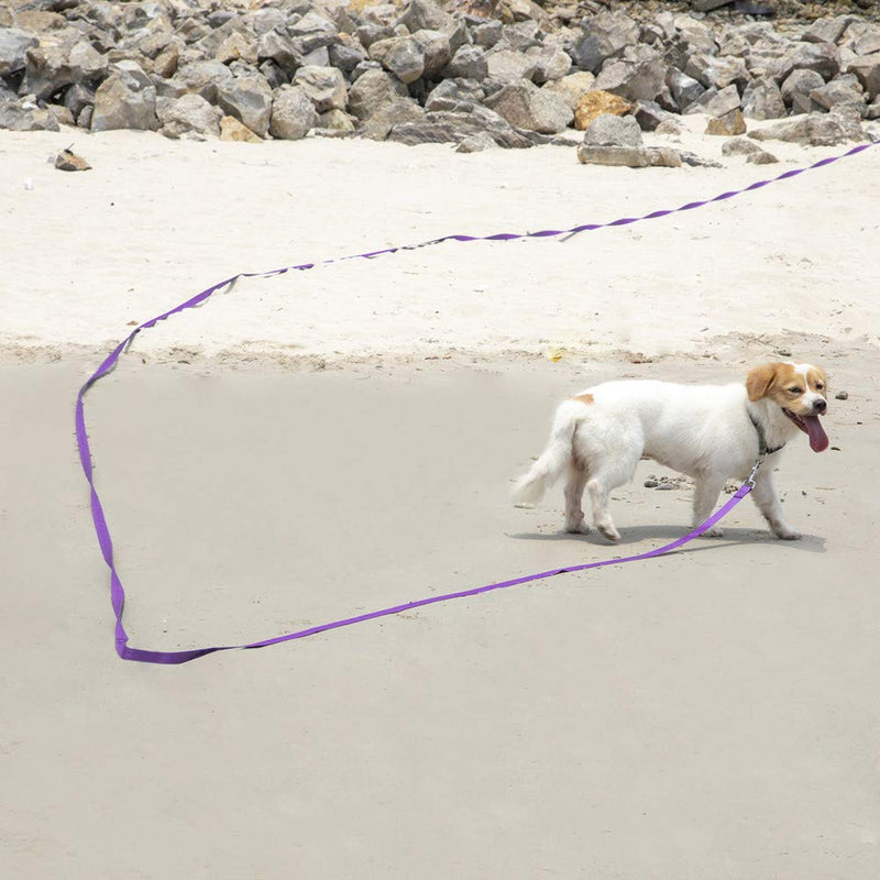 Vivifying Dog Training Lead Leash, 20FT/6M Long Nylon Training Dog Leash for Pet Tracking Training Obedience Lead Leash (Purple) Purple - PawsPlanet Australia