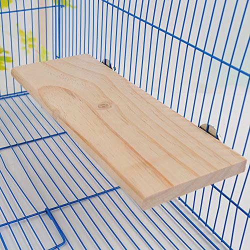 Parrot Bird Wood Perch Stand Platform Rectangle Square Shelf Stand Board for Budgie Parakeet Cockatiel Hamster Gerbil Rat Chinchillas Guinea Pig - PawsPlanet Australia