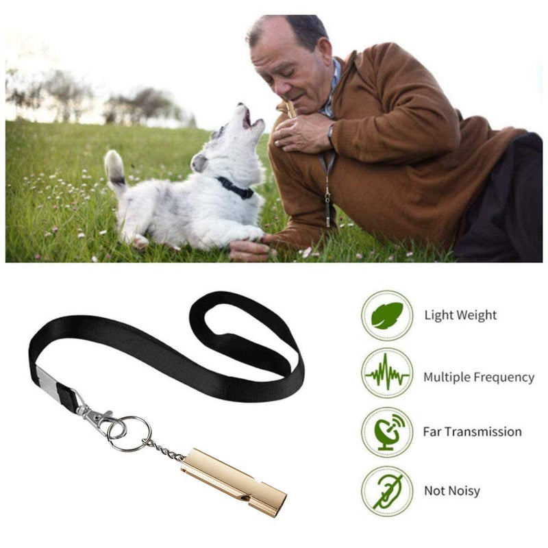 Dog Whistle, Dog Training Whistles with Lanyard Double Tubes and Keychain 2 Packs Security Survival Whistle for Dog Training - PawsPlanet Australia