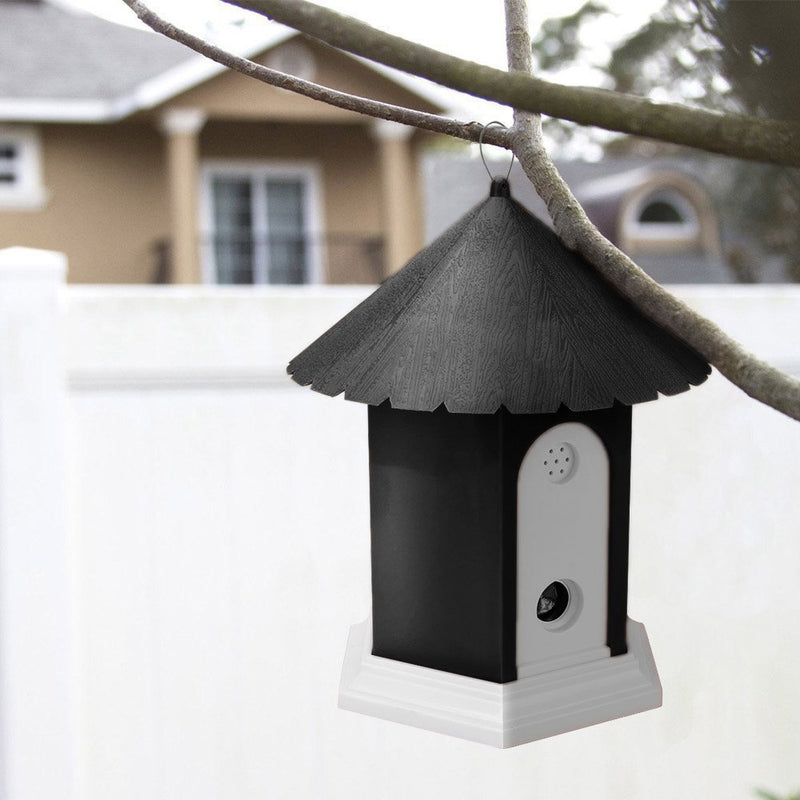 [Australia] - Zoohao Anti Barking Device, Waterproof Outdoor Ultrasonic Stopping Barking, Sonic Bark Deterrents, Dog Bark Controller in Birdhouse Shape (Black) Black 