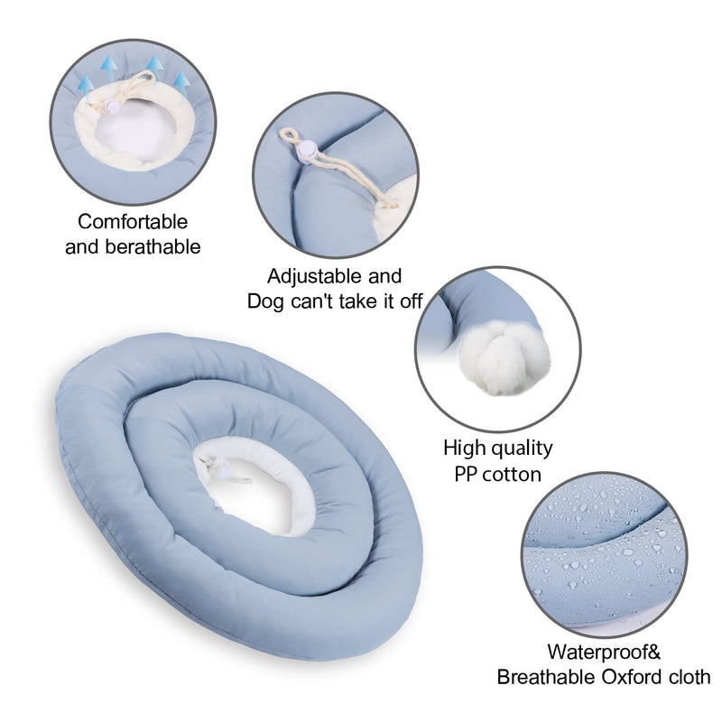 Soft Dog Cone,Protective Recovery Collar for Dogs After Surgery,Water-Resistant Adjustable Elizabethan Collar for Small Dogs and Cats,Prevent from Licking,Biting Wound S - PawsPlanet Australia