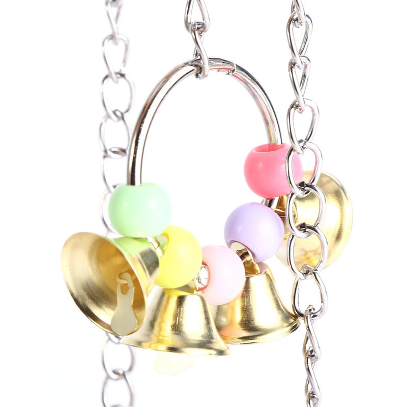 Yosoo Pet Hanging Ladder Wooden Suspension Bridge Steps Stairs Climbing Swing Double-Layer Toys For Bird Parakeet Hamster Budgie Cockatiel Parrot Hammock Cage Toy Type 2 - PawsPlanet Australia