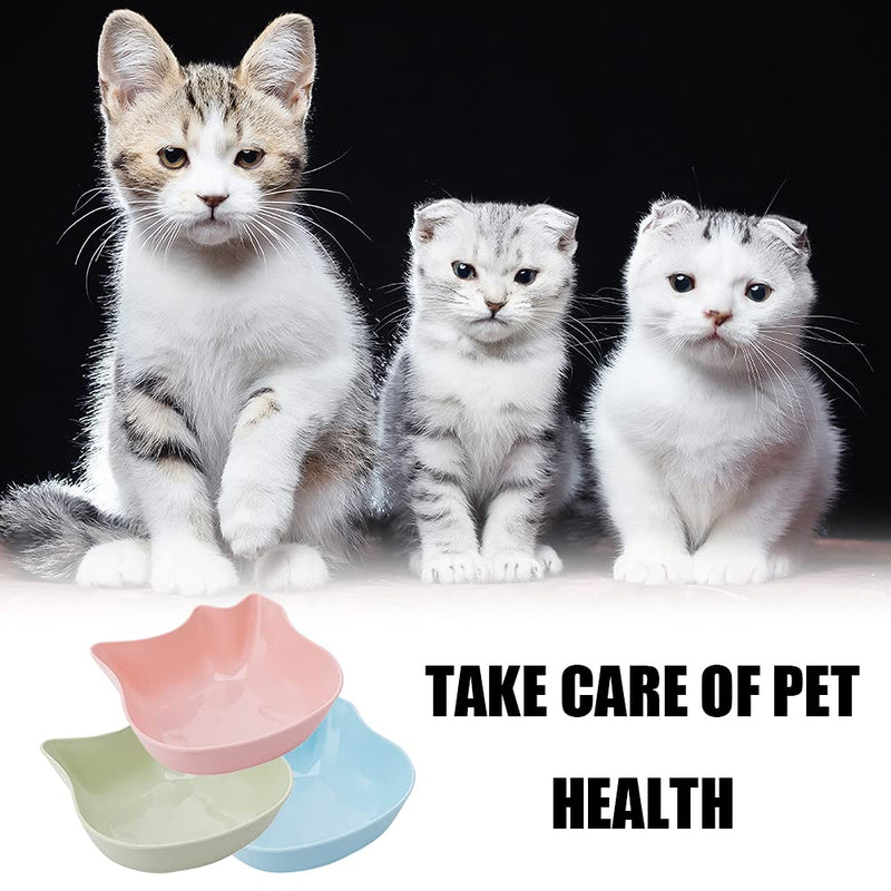 3 Pcs Raised Cat Bowls Anti-slip Multi-purpose Cat Food Bowls Plastic & Cute Pet Bowl Dishs for Pet Cat Dog Small Animal - PawsPlanet Australia