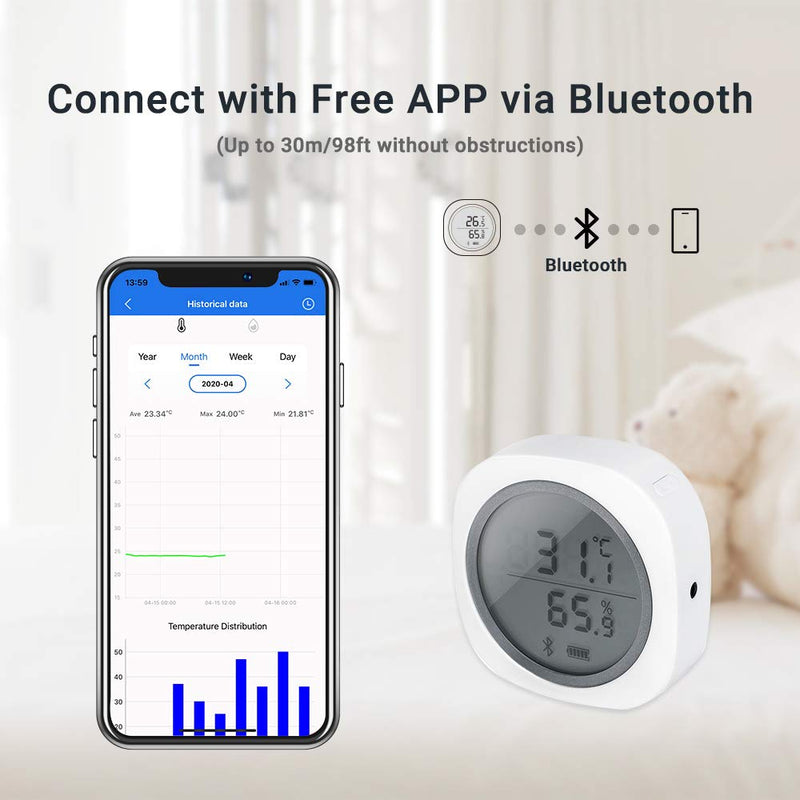 Inkbird IBS-TH1 Plus Bluetooth Temperature and Humidity Sensor- Humidity Temperature Recorder IBS-TH1 Humidity Temperature Recorder - PawsPlanet Australia