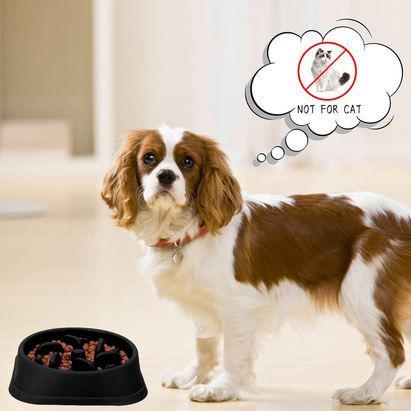 NOYAL Dog Slow Feeder Bowl, Non Slip Puzzle Bowl - Anti-Gulping Pet Slower Food Feeding Dishes - Interactive Bloat Stop Dog Bowls - Durable Preventing Choking Healthy Design Dogs Bowl Black - PawsPlanet Australia