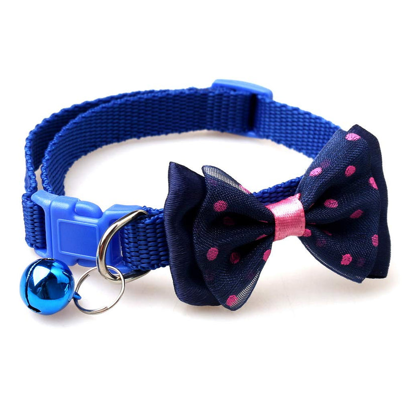 kuou 10 Pieces Cat Collars, Adjustable Cat Safety Collars Quick Release with Bells and Bow Tie for Small Pets - PawsPlanet Australia