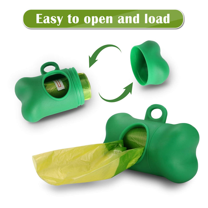 [Australia] - jie Rui Dog Poop Bags，with Dispenser and Leash Clip，100% Leak Proof，Extra Thick and Strong Pet Dog Waste Bags,8 Rolls/Pack (120 Rolls in Total) 