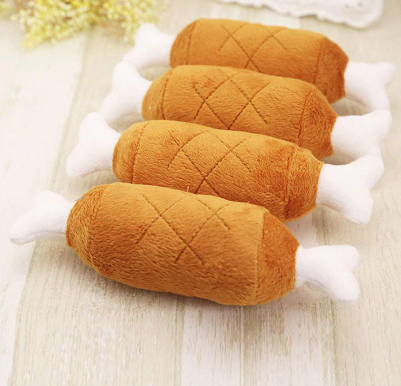 Meaty Bone Dog Chew Toy Tasty Squeaky Pet Product Small Large Plush Soft On Teeth Chicken Beef - PawsPlanet Australia