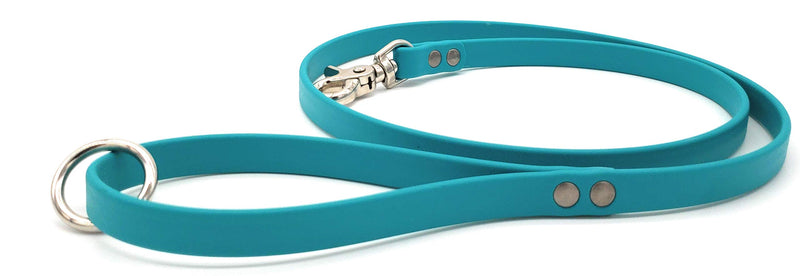 [Australia] - Biothane Dog Training Leash for Safety and Extra Control Traffic with Heavy Duty Waterproof Corrosion Resistant Nickel Plated Swivel for Pet|Cats|Puppy M, L, XL Medium| Large|Extra Dogs - 18 inches teal 