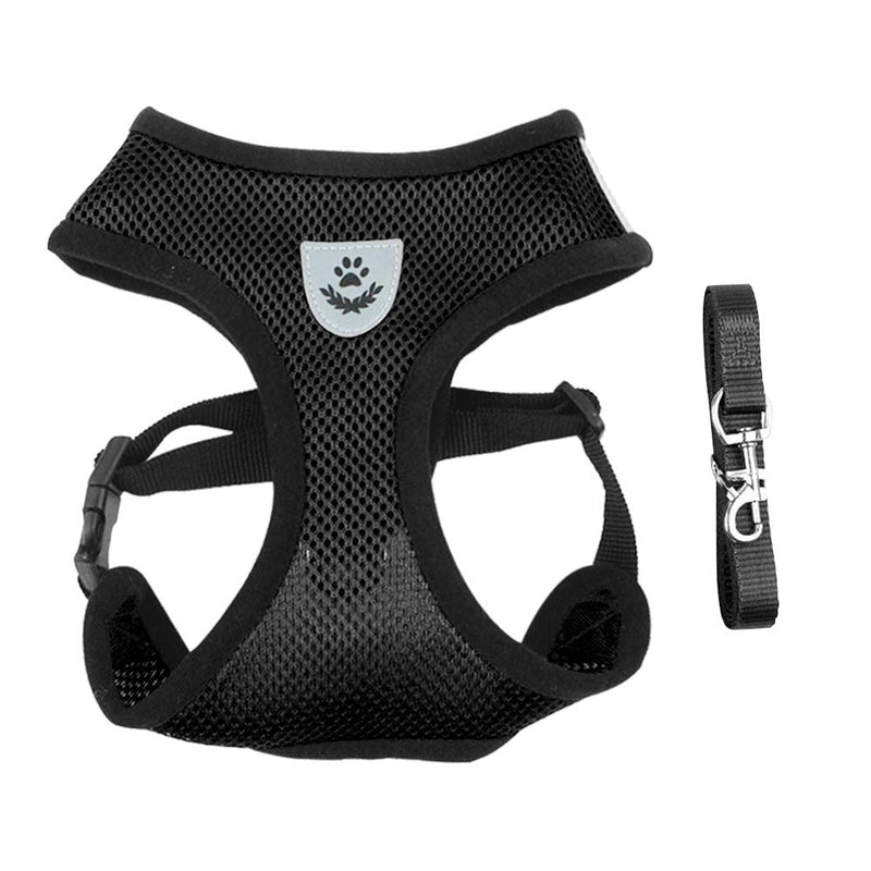 ANTOPM Dog Harness No Pull Pet Harness, Adjustable Dog Vest Harness for Easy Walking, Breathable Material for Control Small Medium Large Breed Dogs (L, Black) L - PawsPlanet Australia