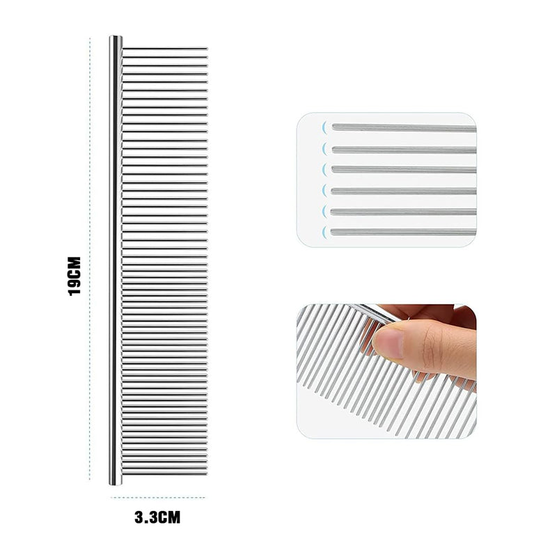 Dog Combs, Stainless Steel Pet Comb, Pet Grooming Comb, Professional Dog Comb Cat Comb, Pet Grooming Combs, Rounded Teeth Dog Comb - PawsPlanet Australia