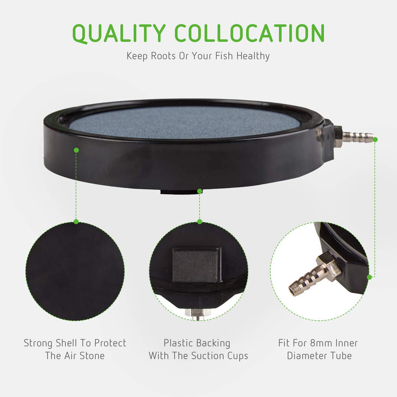 [Australia] - VIVOSUN 5 Inch Air Stone Disc with Shell for Hydroponics Aquarium Tank Pump 