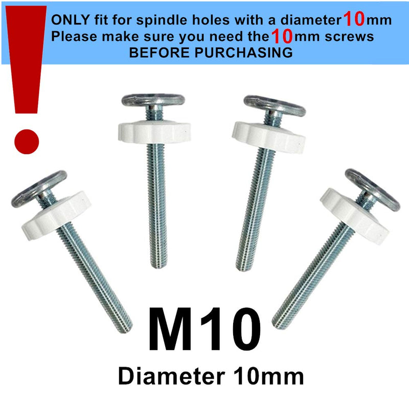 [Australia] - 4 Pack Extra Long Pressure Gates Threaded Spindle Rods 10mm (M10), Baby Kids Pet Dog Gates Accessory Screw Bolts Kit Fit for All Pressure Mounted Walk Thru Gates 