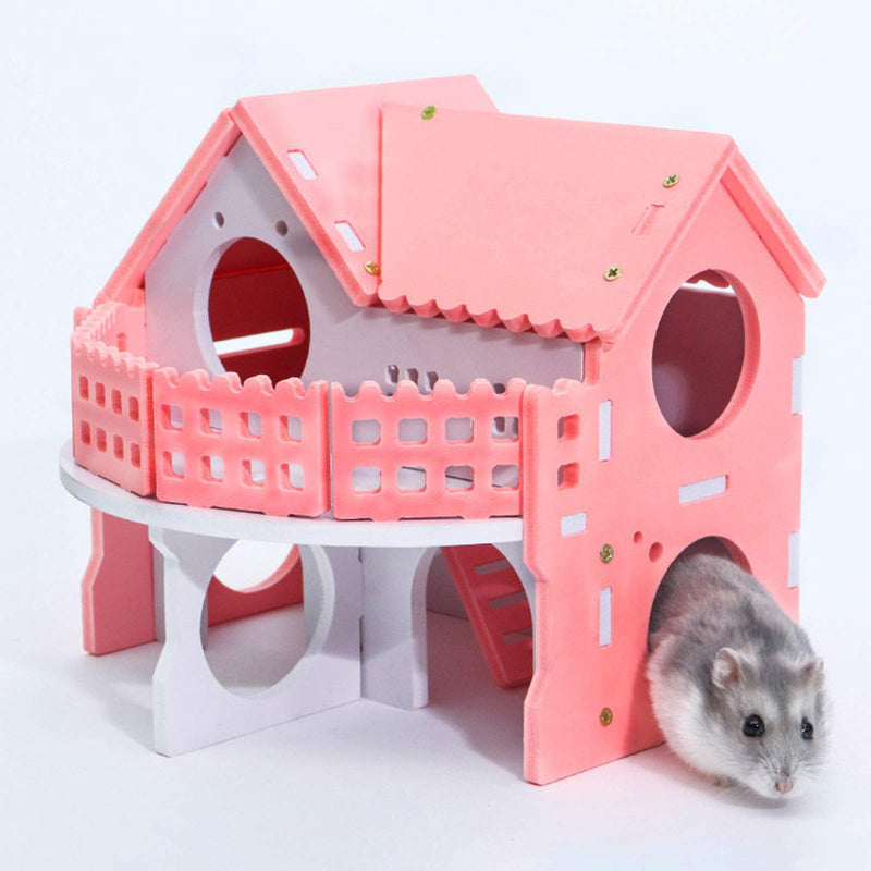 Wooden Hamster House, Rat Hideout, Gerbil Hut Hideaway Exercise Play Toys Chews for Dwarf Hamster,Mouse, Rat,Gerbil and Other Pet Small Animals. - PawsPlanet Australia