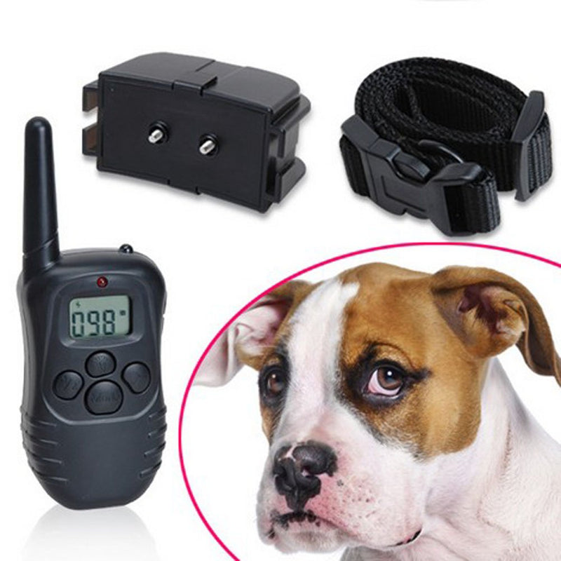 [Australia] - Winterworm Rechargeable 300M LCD Electronic Remote Control Dog Training Collar with 0-100 Levels Static and Vibration Modes for 1 Small/Medium Size Dog 