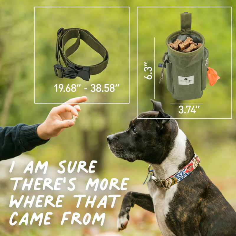 INSPECTOR TAIL Dog Treat Bag with Quick Access to Snacks Toys & Built-in Poop Bag Dispenser/Convenient to Use with 3 Ways to Wear for Training Traveling & Walking - PawsPlanet Australia