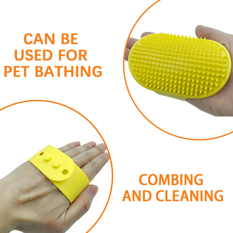 1 Piece Sunflower Collar with 2 Pieces Silicone Bath Brush, Adjustable Collar, Cat Surgery Recovery Collar, Soft Pet Collar - PawsPlanet Australia