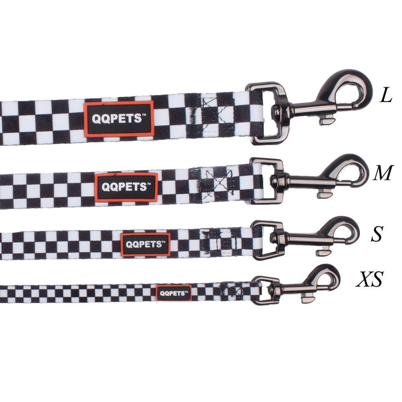 QQPETS Dog Harness Leash Set, Adjustable Heavy Duty Basic Harnesses for Small Breed Dogs, Back Clip, Anti-Twist, Perfect for Walking (XS(12"-18" Chest Girth), Black Plaid) XS(12"-18" Chest Girth) - PawsPlanet Australia