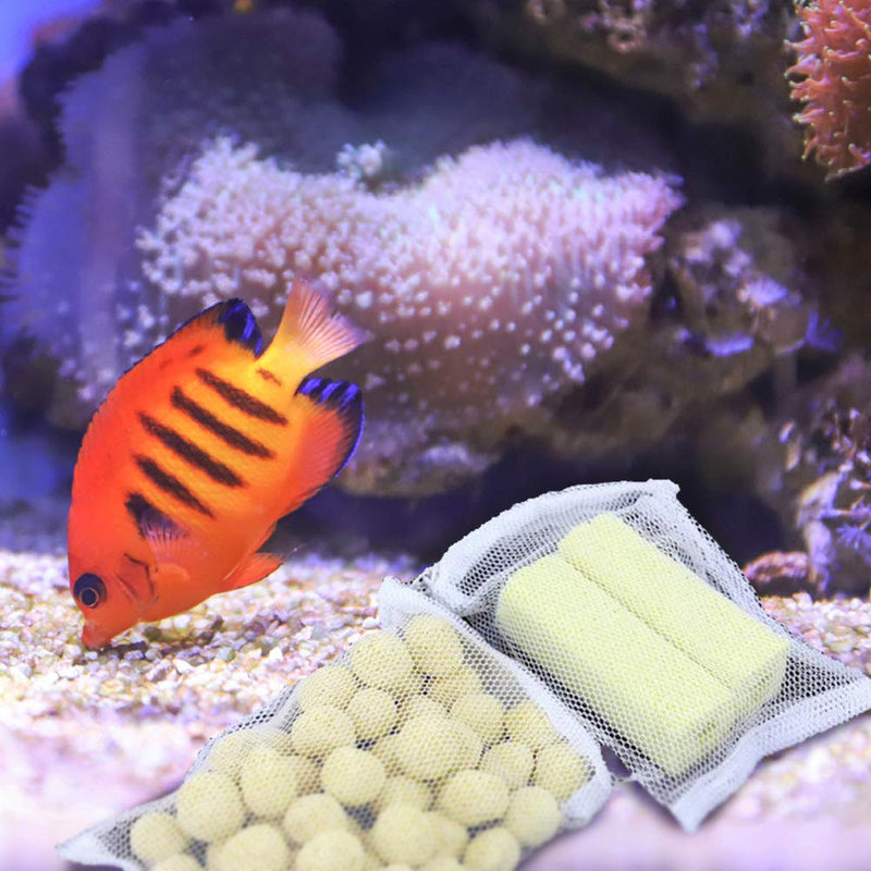 DEPEPE 10pcs Aquarium Filter Media Bags with Zipper for Activated Carbon, Biospheres, Ceramic Rings, etc. - PawsPlanet Australia