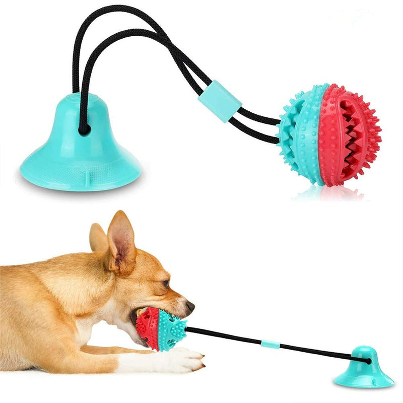 sweenaly Pet Bite Toy Multifunction Pet Molar Bite Toy，Pet Supplies with Suction Cup Teeth Cleaning,Durable Dog Tug Rope Ball Toy with Suction Cup Pet Molar Bite Toy - PawsPlanet Australia