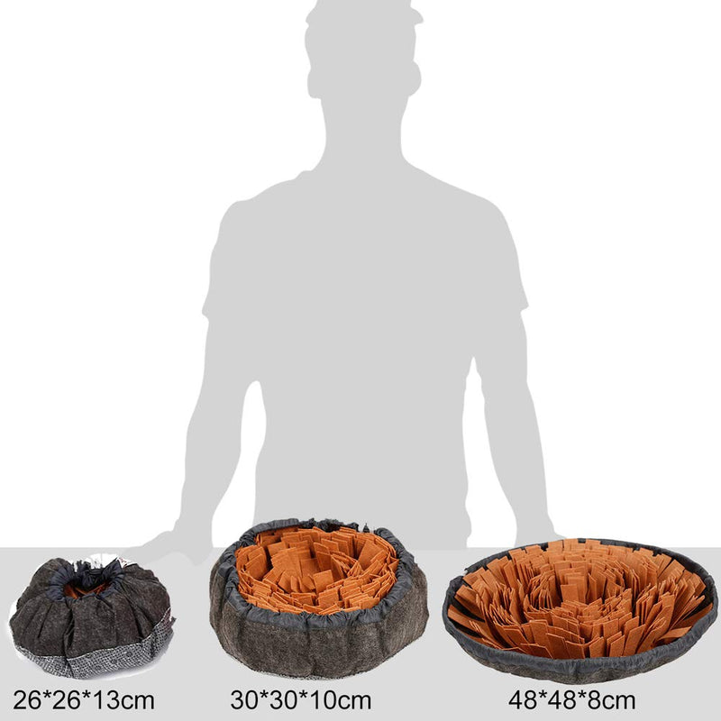 [Australia] - RC GearPro Dog Snuffle Bowl Mat Pet Cat Snuffling Nose Work Mat IQ Training Slow Eat Bowl, Encourages Natural Foraging Skills Dog Feeding Blanket brown 