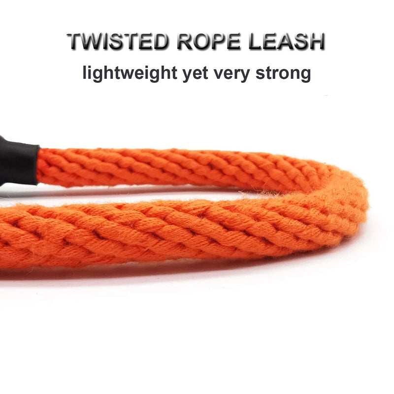Mycicy Strong Braided Lead, 6 FT Rope Dog Leash Multi-Colors Soft Pet Leash for Small Medium Large Dogs Orange Dog Leash 1/2 inch*6 Ft - PawsPlanet Australia