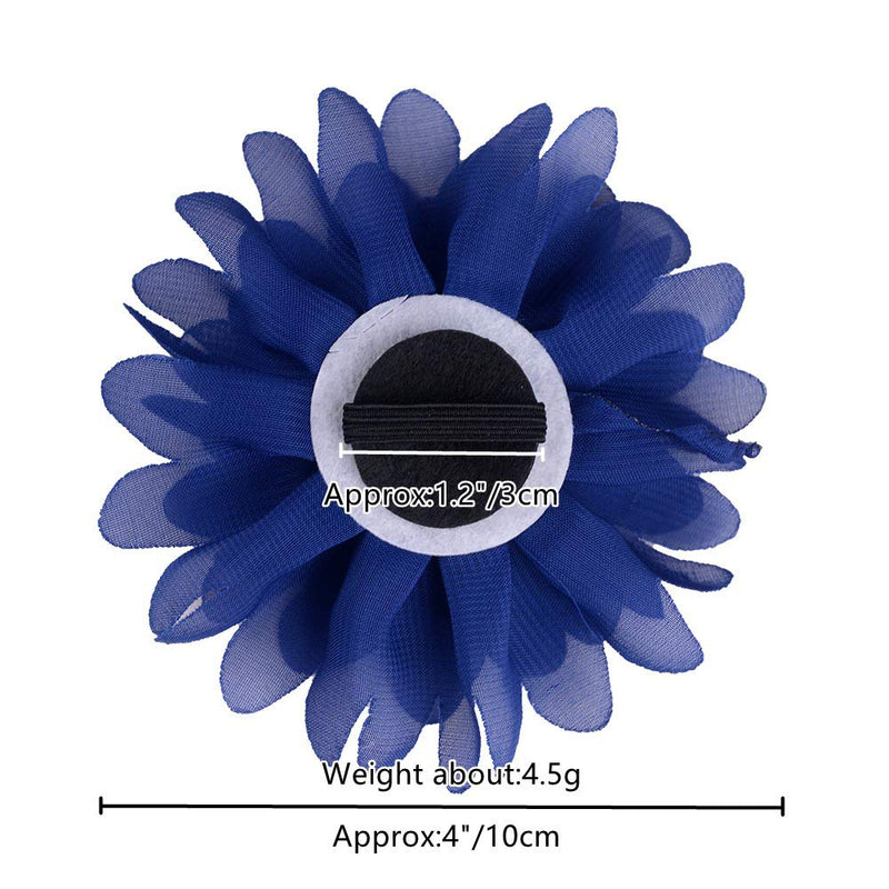 Chenkou Craft Pet Dog Collar Bows Charms Flowers Roses Accessories Attachment Decor for Cat Puppy Collars Grooming Large Bulk (16pcs Organza Flower 4") 16pcs Organza Flower 4" - PawsPlanet Australia