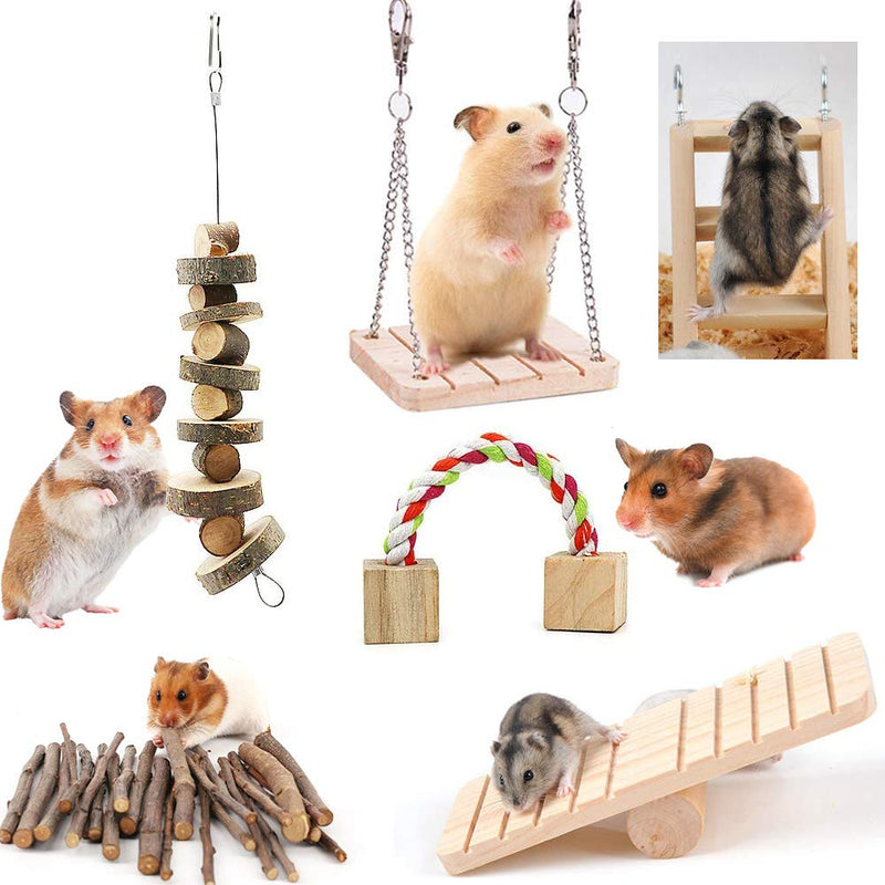 [Australia] - ZUDZUW 12PCS Hamster Chew Toy Set,Rat Toys Natural Pine Wood,Gerbil,Hamster,Chinchilla's Favorite Chewing Toy,Toys Accessories,Suitable for Small Pet Chewing and Playing Sports 