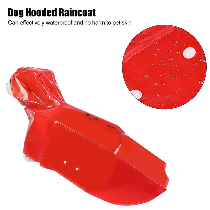 Dog Raincoats, PU Red Dog Raincoats for Dogs with Hoodie, Waterproof Rain Poncho Jacket for Dogs Cats, Perfect Rain Gear For Your Pet(5XL) 5XL - PawsPlanet Australia