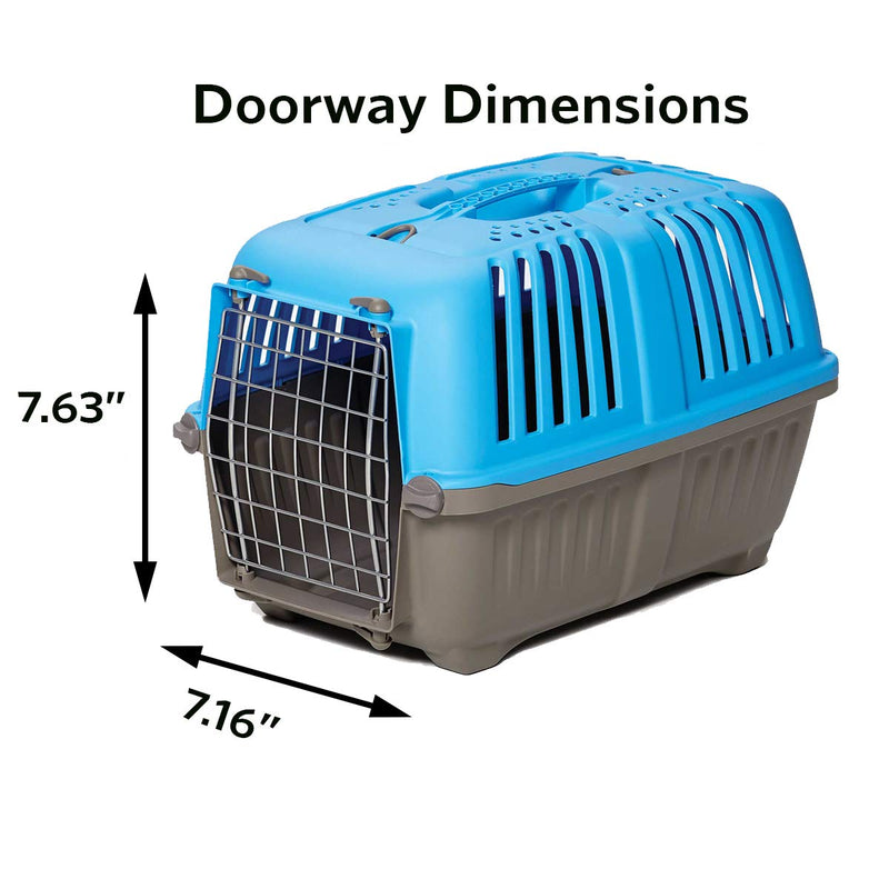 [Australia] - MidWest Homes for Pets Spree Travel Pet Carrier, Dog Carrier Features Easy Assembly and Not the Tedious "Nut & Bolt" Assembly of Competitors 19-Inch Blue 