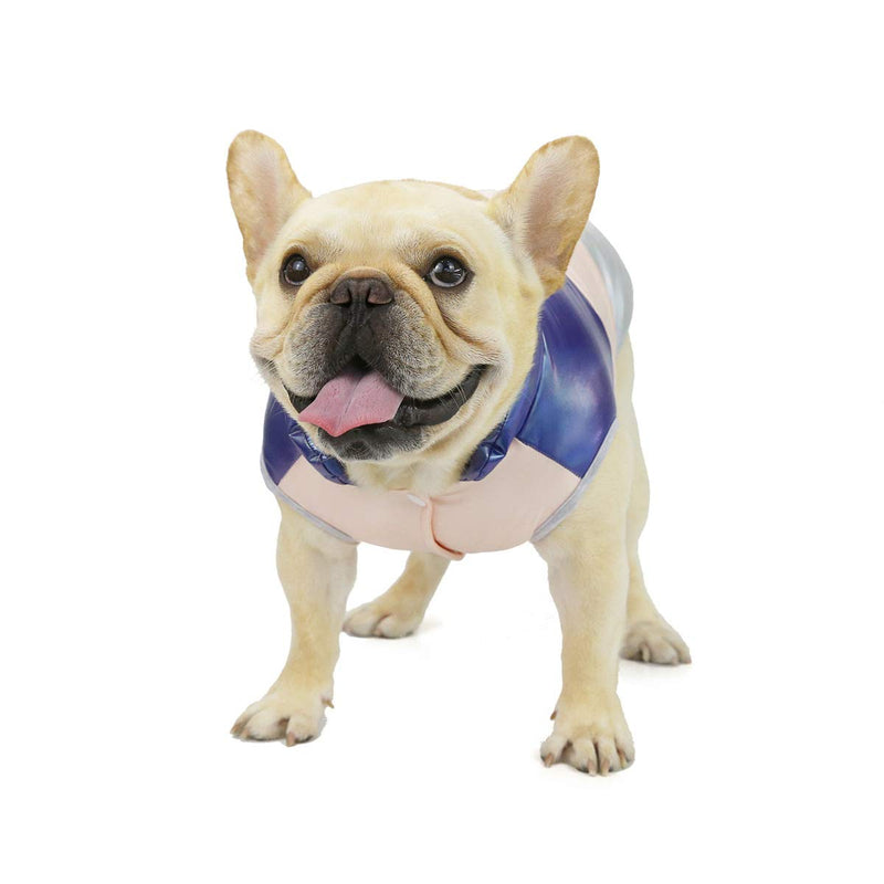 Tineer Pet Bulldog Waterproof Cosy Fleece Lined Jacket Coat, Super Warm Doggie Vest Windproof Winter Puppy Outfit Clothes (XL: Chest: 60cm/23.62'', Pink) XL: Chest: 60cm/23.62'' - PawsPlanet Australia